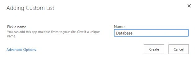 list as Database