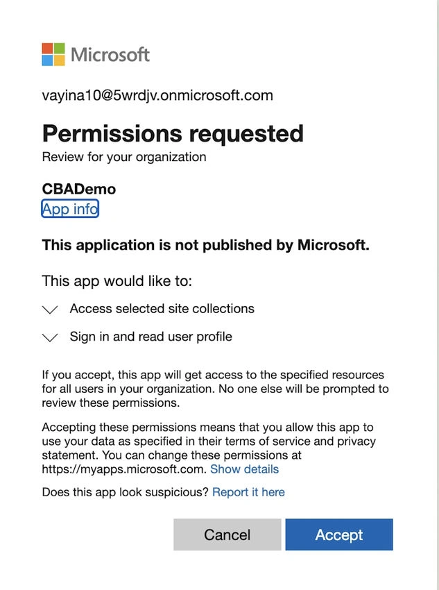 App info