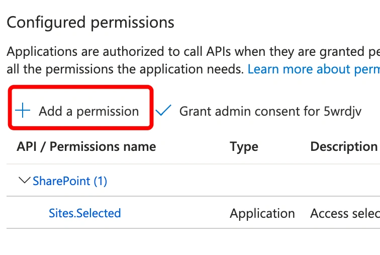 Add permission