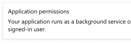 Application permission