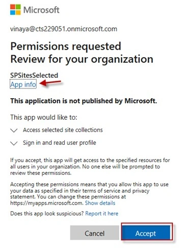 Accept and cancel