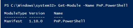 PnP.Powershell version
