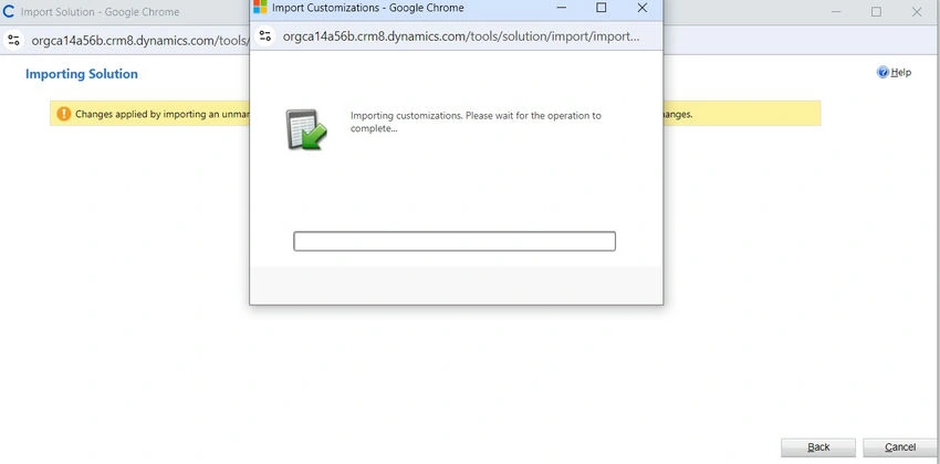 Solution is importing