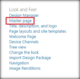 Master Page
