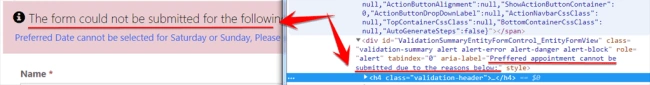 Validator title
