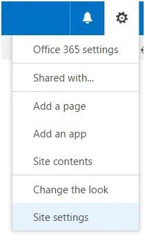 site settings