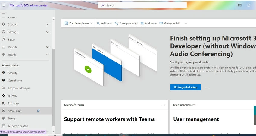 SharePoint Admin Center