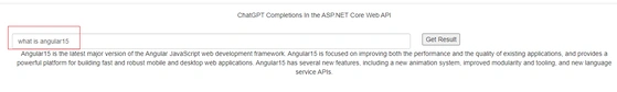ChatGPT Completions In .NET Core Web API & Angular15