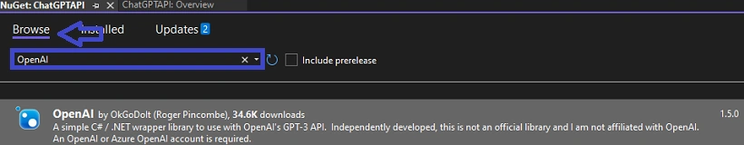 Chat GPT In .NET 7 API And Testing With Postman