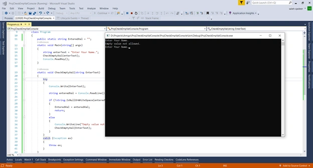 Check Empty Input Using Recursion In Console Application