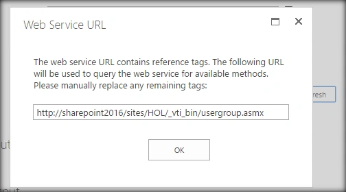 web service URL
