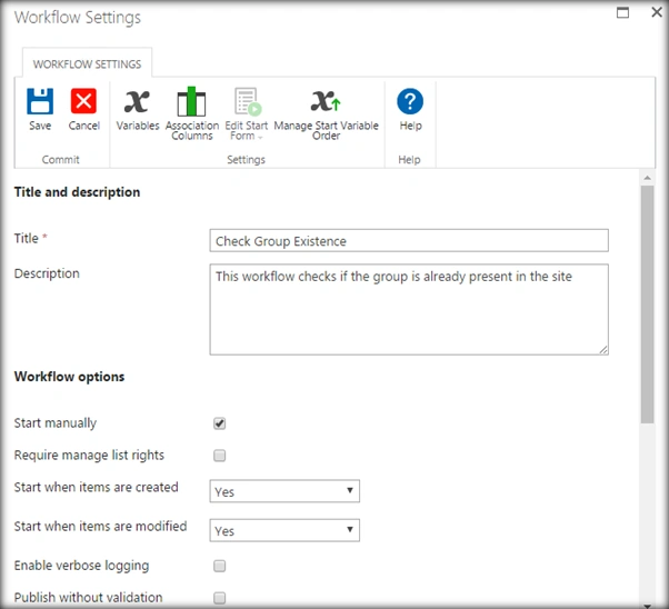 Start when items are modified