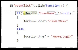 Login page