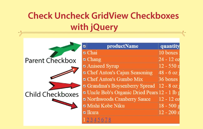 Check/Uncheck All GridView Checkboxes With jQuery Check/Uncheck All GridView Checkboxes With jQuery