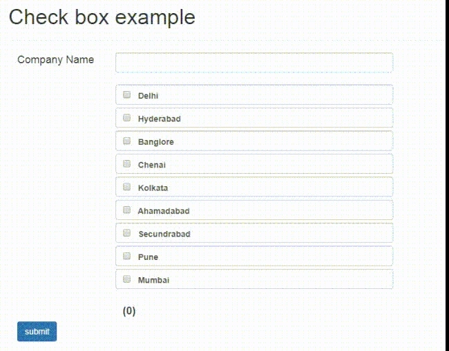 CheckBox Example In Angular 8 Using Web API And SQL Server
