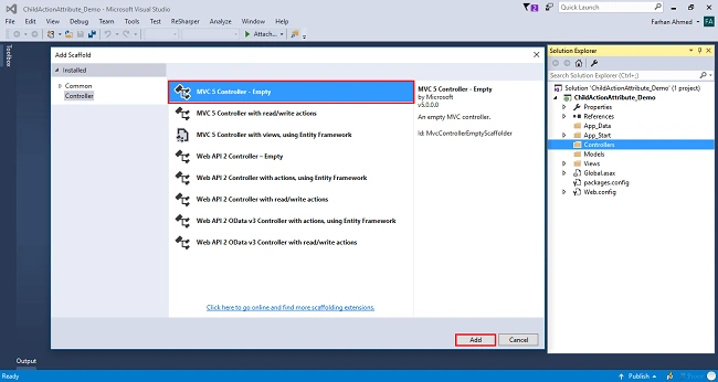 ChildActionOnly Attribute In ASP.NET MVC