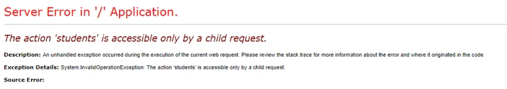 ChildActionOnly Attribute In ASP.NET MVC