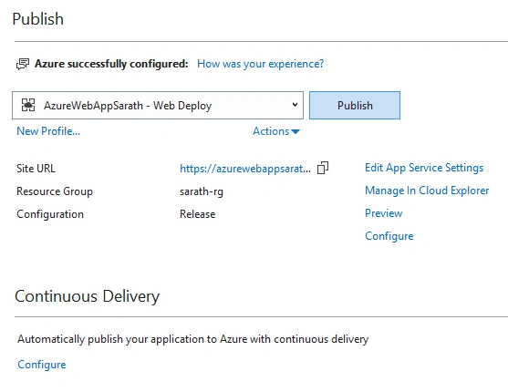 CI-CD in Azure Web Apps using Azure DevOps and Visual Studio