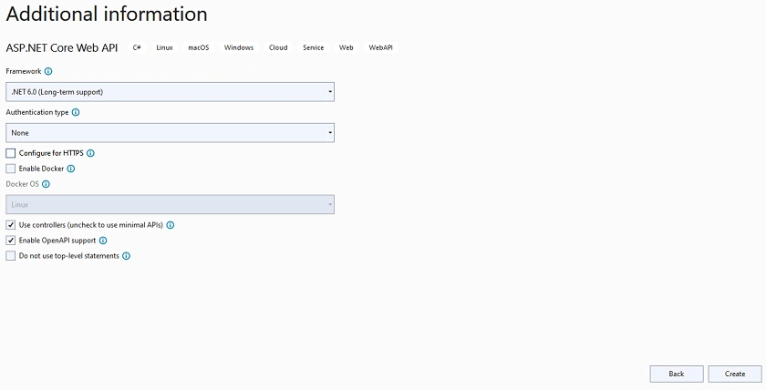Implementation of.NET Core Application