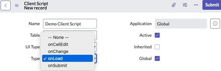 Client side