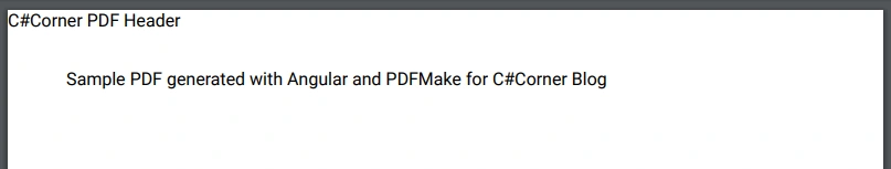 Simple PDF Generated with Angular and PDFMake