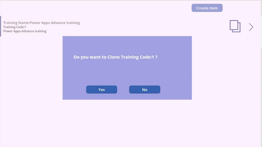 Cloned item