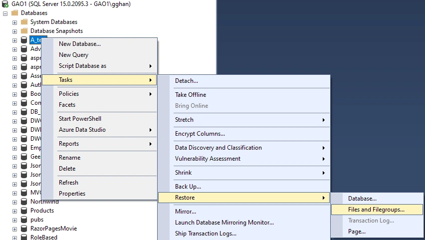 Clone Database from one Instance to another in SQL Server