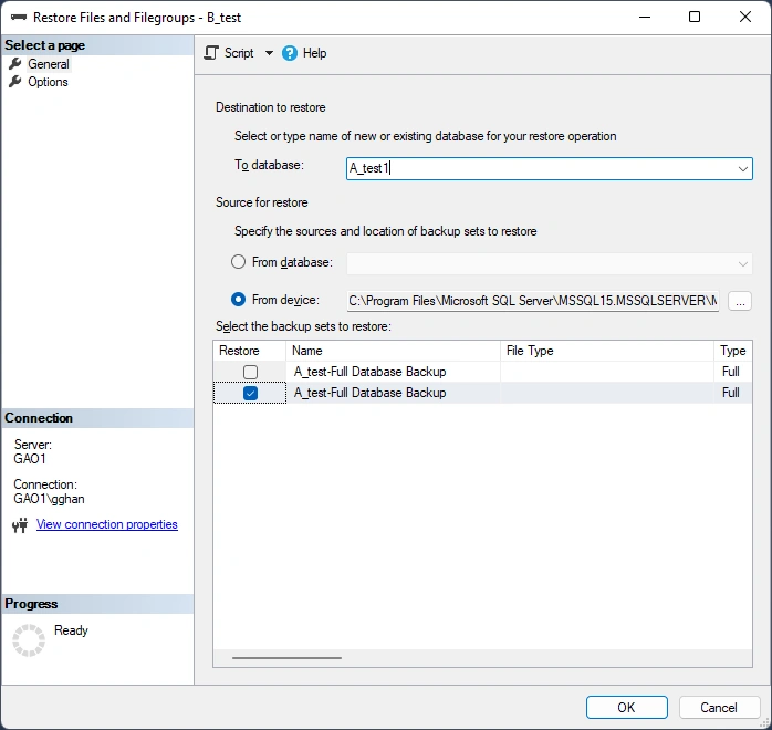 Clone Database from one Instance to another in SQL Server