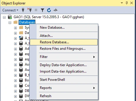 Clone Database from one Instance to another in SQL Server