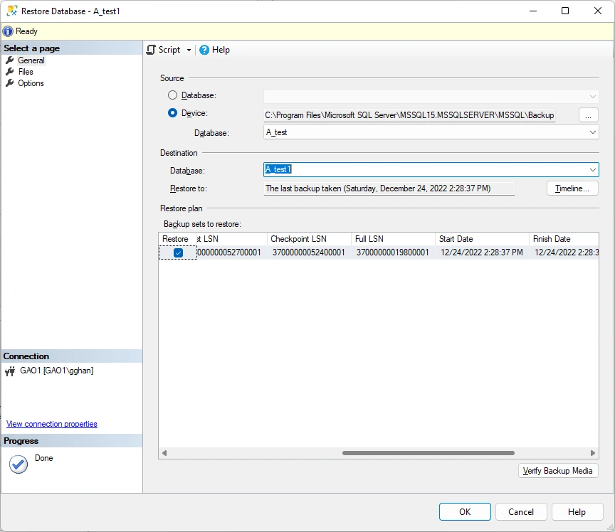 Clone Database from one Instance to another in SQL Server