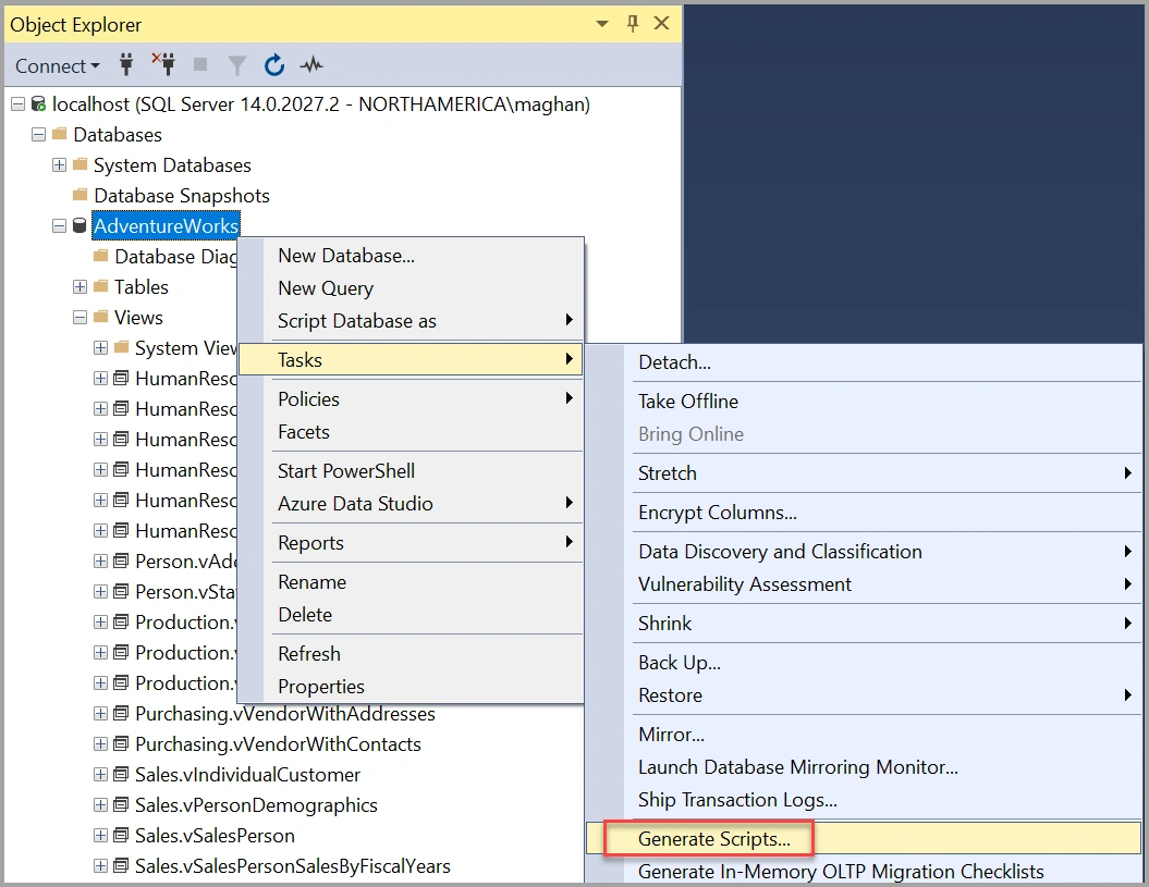 Clone Database from one Instance to another in SQL Server