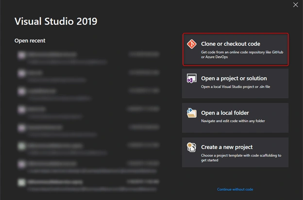 Clone Project With Visual Studio 2019