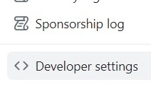 Developer Settings