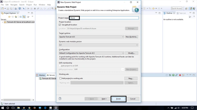 Cloud Service application using Eclipse