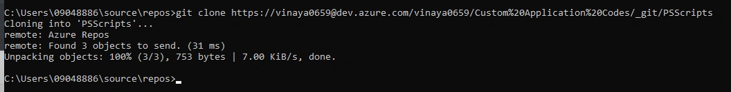 Push code to Azure DevOps repository