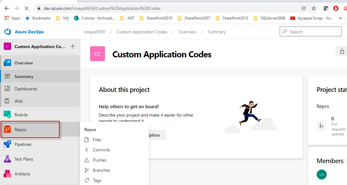 Push code to Azure DevOps repository