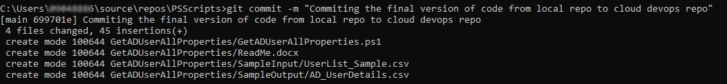 Push code to Azure DevOps repository