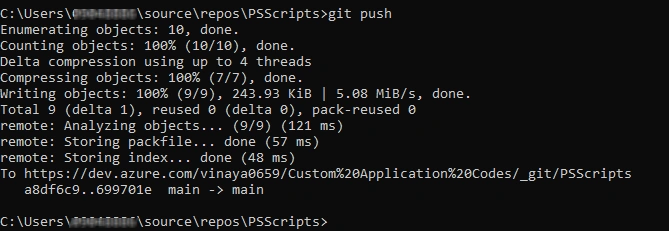 Push code to Azure DevOps repository