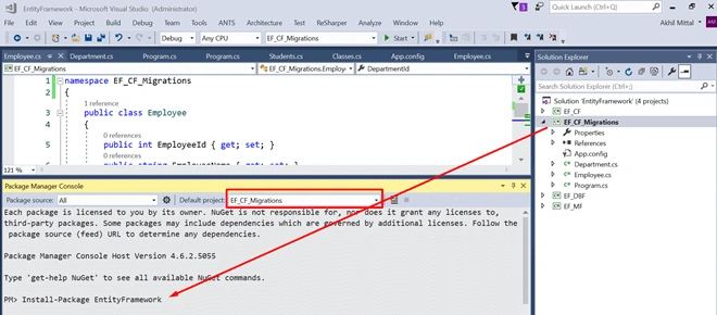 Code First Approach And Migrations In Microsoft .NET Entity Framework