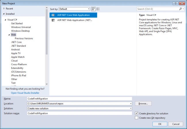 EF Core Migration
