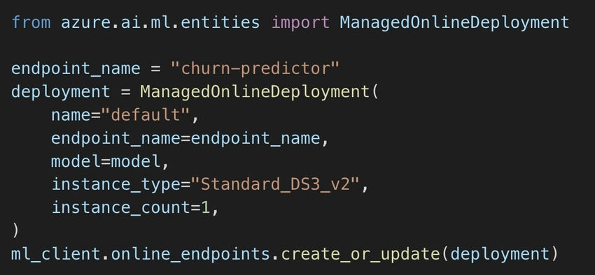 Deploy the model