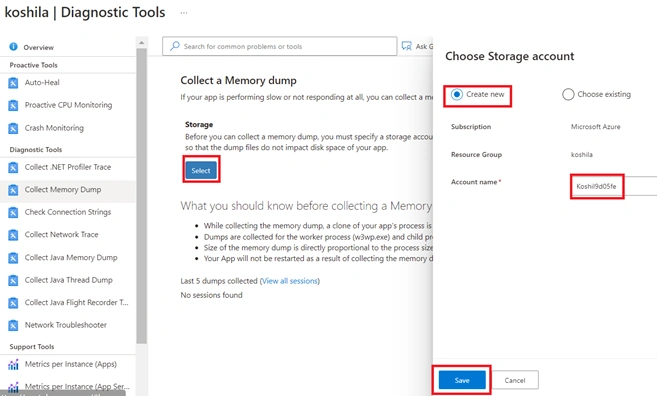Collecting a Memory Dump from Azure App Services
