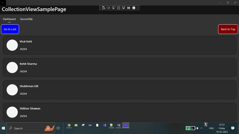 Windows Collection View