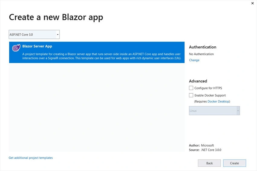 Blazor template