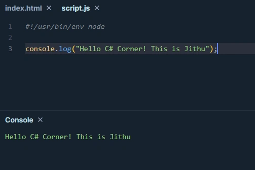 #! comments JavaScript