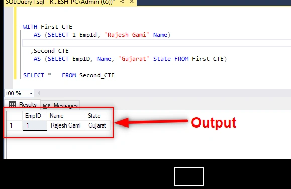 Common Table Expression (CTE) in SQL Server