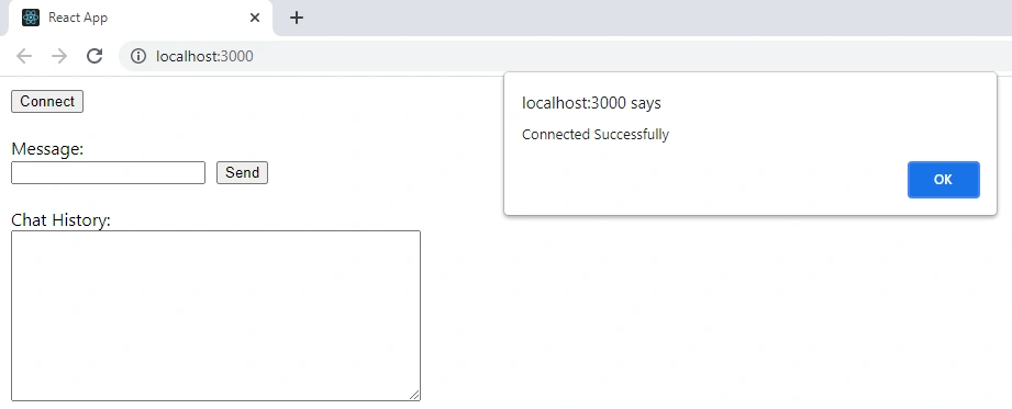 Communication Between WinForm Application And React JS Application Using SignalR