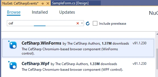 Communication Between WinForms Application And Web Application Using CefSharp Browser Event