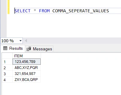 Compare Comma Seperated Values in SQL