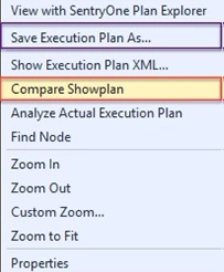 Compare showplan